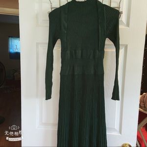 Green sweater dress
